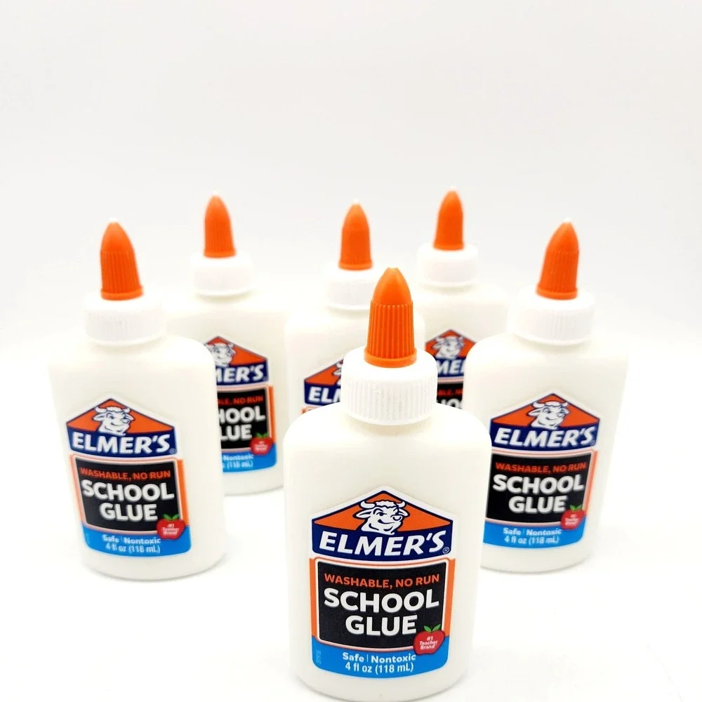 6-Pack Elmer's Washable School‎ Glue 4oz White Non-Toxic Kids Craft Supply